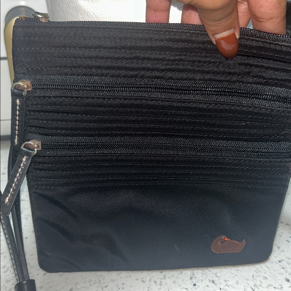 Dooney & Bourke Black Crossbody Bag with Yellow Scarf - Picture 7 of 10